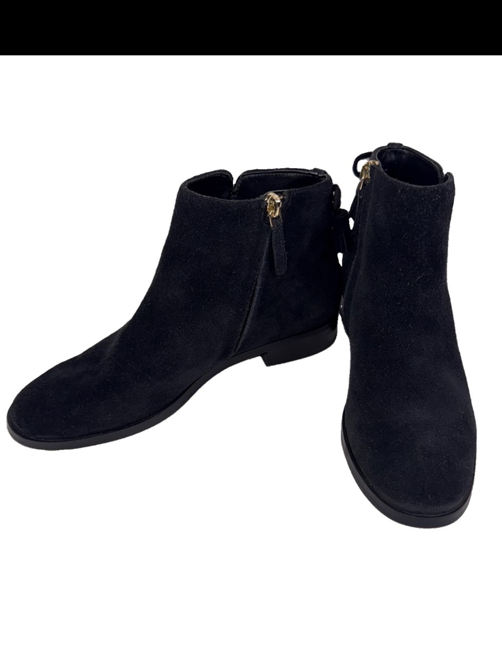 Kate Spade Womens US6 Ankle Bootie Boot Shoe Saddle Bow Tassels Flat Leather EUC